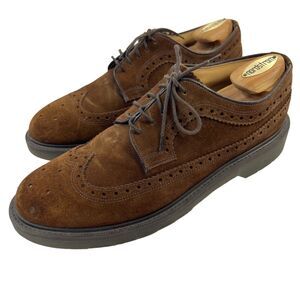 Loake Brown Suede Oxford Shoes Size 10 Made in England